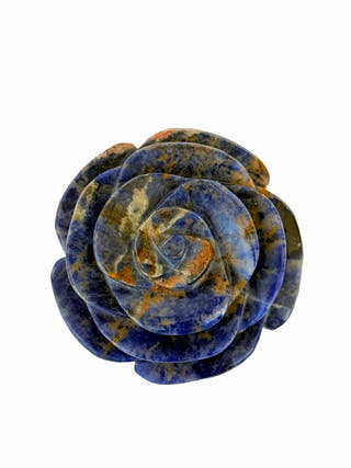 Sodalite Flower Hand Carved Crystal