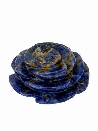 Sodalite Flower Hand Carved Crystal