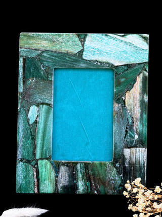 Green Mica Frame Natural Stone Finish