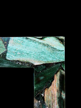 Green Mica Frame Natural Stone Finish