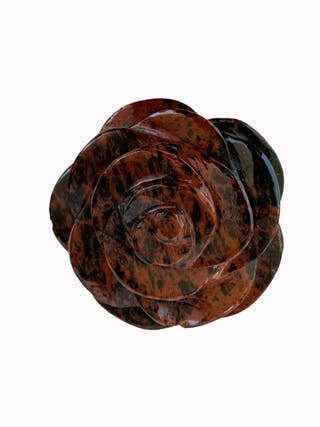 Mahogany Obsidian Flower Hand Carved Crystal