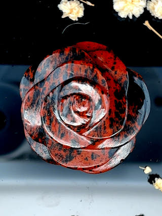 Mahogany Obsidian Flower Hand Carved Crystal