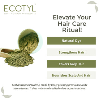 Henna Powder Natural Hair Dye Ecotyl