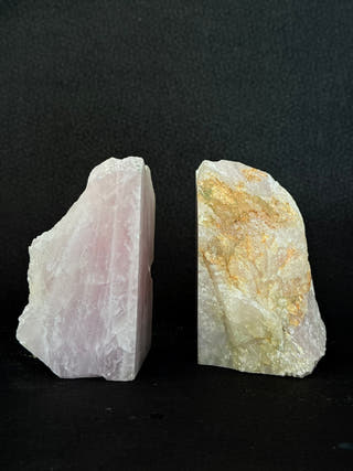Rose Quartz Bookends Pair