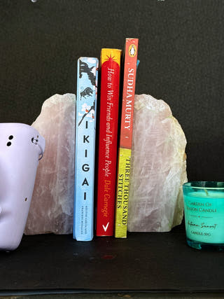 Rose Quartz Bookends Pair