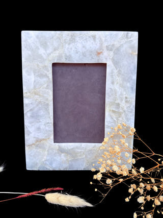 White Quartz Frame Natural Stone Finish