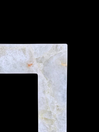 White Quartz Frame Natural Stone Finish
