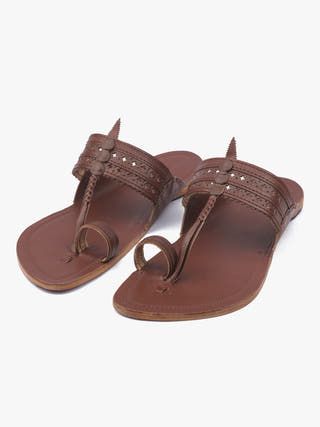 Brown Badshah Men Kolhapuri Chappal