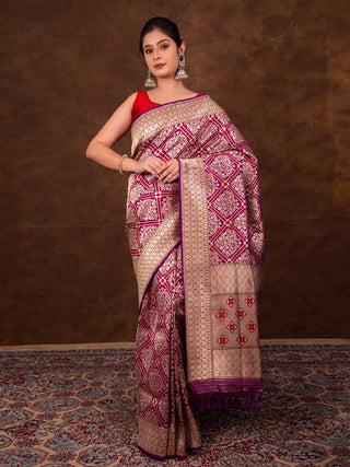 Kadhwa Jangla Traditional Border Saree HKVBenaras