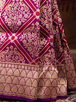 Kadhwa Jangla Traditional Border Saree HKVBenaras