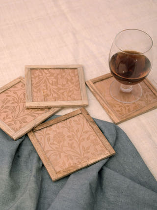 Cube Luxury Brown Coasters Home Yarn