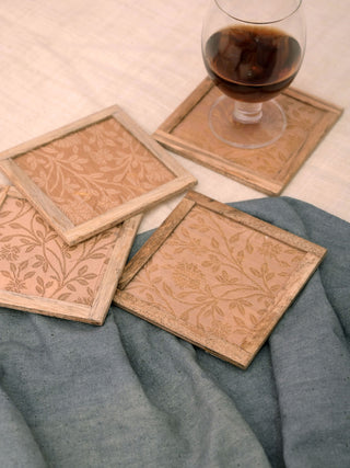 Cube Luxury Brown Coasters Home Yarn