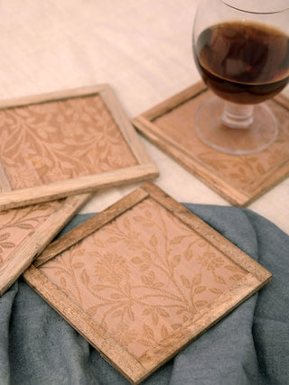 Cube Luxury Brown Coasters Home Yarn