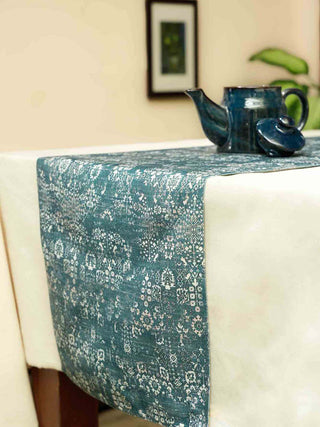 Printed Elegance  Cotton Table Runner Home Yarn