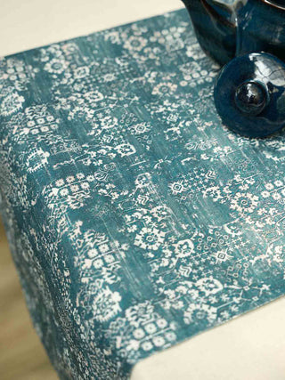 Printed Elegance  Cotton Table Runner Home Yarn