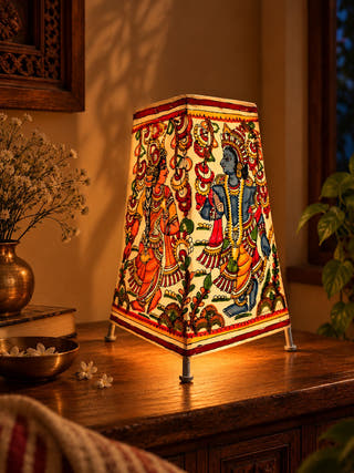 Radha Krishan Table Lamp - Multicolor