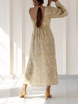 Flor printed linen dress Headstrong by Hema Sharma