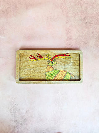Gond Tray Antler Motif