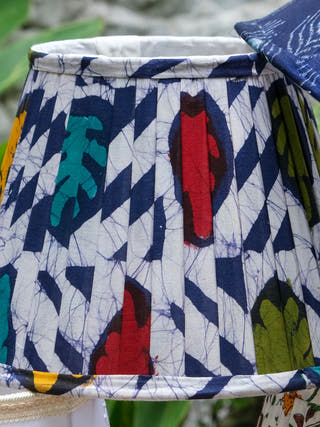 Multicolour Batik Pleated Empire Lampshade