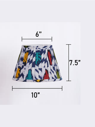 Multicolour Batik Pleated Empire Lampshade