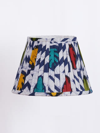 Multicolour Batik Pleated Empire Lampshade