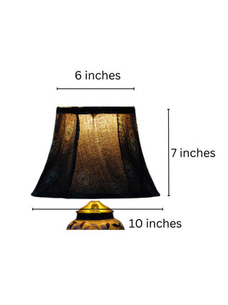 Plume Blue Ikat Bell Lampshade