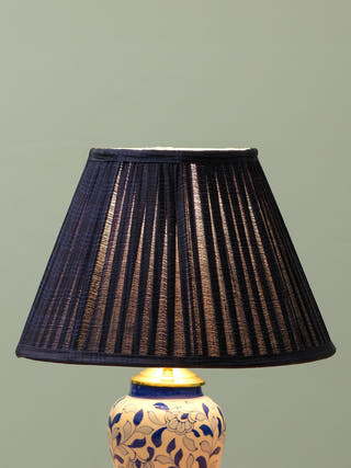 Purple Silk Pleated Empire Lampshade