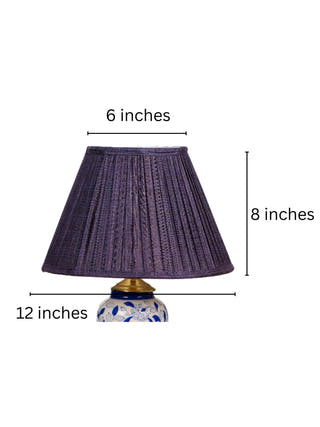 Purple Silk Pleated Empire Lampshade