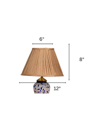 Beige Silk Pleated Empire Lampshade