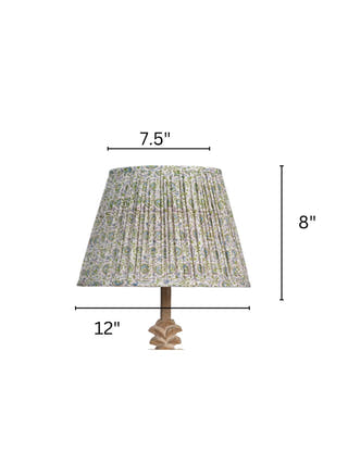 White Green Block Print Empire Lampshade