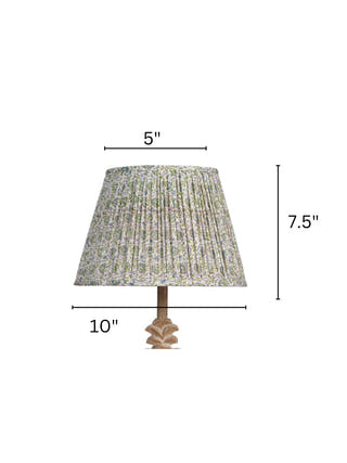 White Green Block Print Empire Lampshade