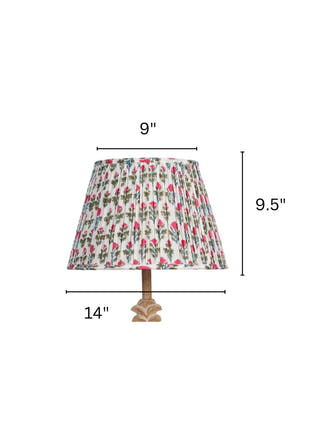 White Pink Block Print Empire Lampshade