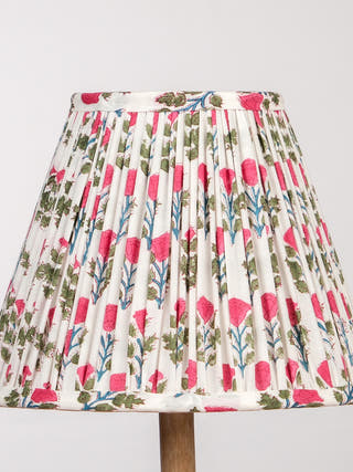 White Pink Block Print Empire Lampshade