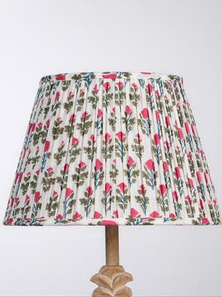 White Pink Block Print Empire Lampshade