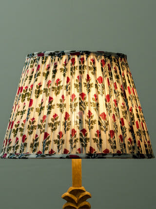 White Pink Block Print Empire Lampshade