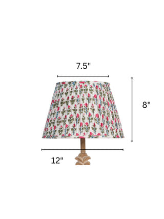 White Pink Block Print Empire Lampshade