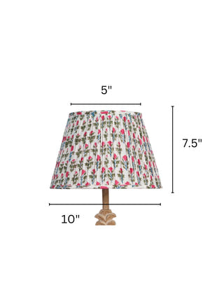 White Pink Block Print Empire Lampshade