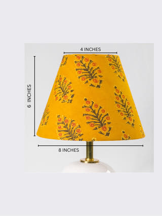 Mustard Kalamkari Cone Shade