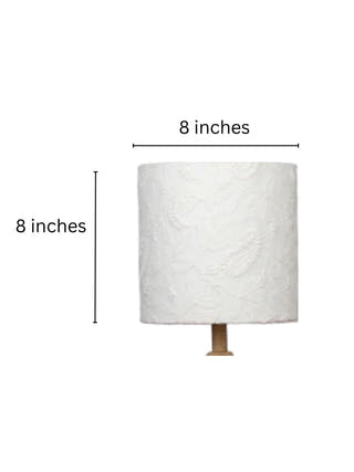White Chikankari Pendant Lampshade