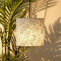 White Chikankari Pendant Lampshade