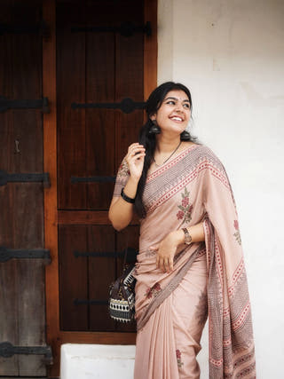 Aparna Hand Block Printed Cotton Saree