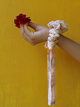 Sunshine Anti Breakage Scrunchie with Ribbon BAGEEYA