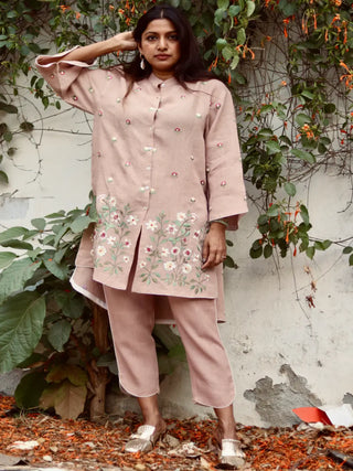 Sahar embroidered linen coord Headstrong By Hema Sharma