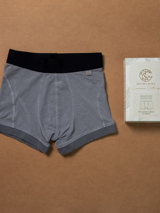 Mens Trunks  - Comfy Organic Cotton Elastane Men's Trunks - Misty Grey - Pack of 1