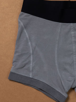 Mens Trunks  - Comfy Organic Cotton Elastane Men's Trunks - Misty Grey - Pack of 1