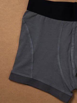Mens Trunks - Iron Grey Plant Dyed Stretchable Comfortable Underwear- Pack of 1