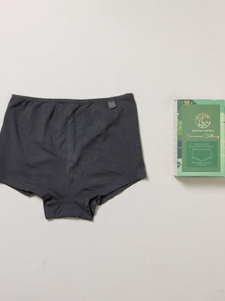 Womens Iron Grey Organic Cotton Mid-Rise Shorts Underwear
