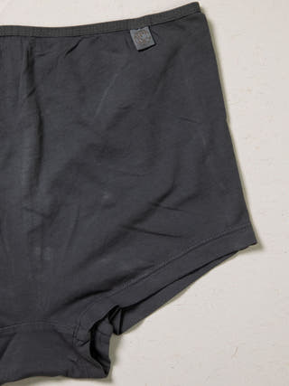 Womens Iron Grey Organic Cotton Mid-Rise Shorts Underwear