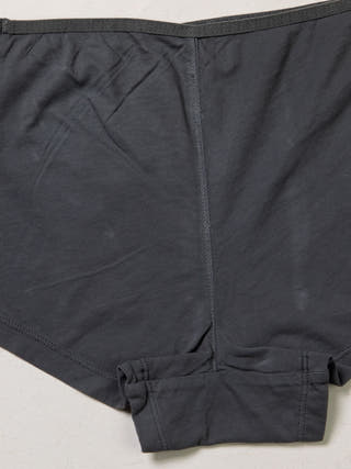 Womens Iron Grey Organic Cotton Mid-Rise Shorts Underwear