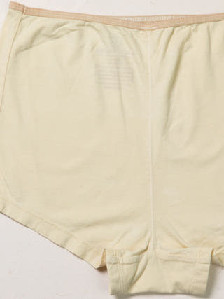 Womens Comfy Mid-Waist Organic Cotton Yellow Shorts Underwear